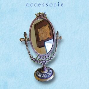 Two's Company Purple and Gold Ornate Vanity Mirror